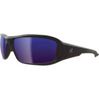 Edge Safety Eyewear TXBAP238 Brazeau Safety Glasses, Blue Mirror Lens, Anti-Scratch/Polarized, ANSI Z87+/MCEPS GL-PD 10-12/Meets/Exceeds CSA Z94.3