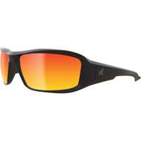 Edge Safety Eyewear TXBAP239 Brazeau Safety Glasses, Red/Mirror Lens, Anti-Scratch/Polarized, ANSI Z87+/MCEPS GL-PD 10-12/Meets/Exceeds CSA Z94.3