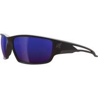 Edge Safety Eyewear TSKAP218 Kazbek Safety Glasses, Blue Mirror Lens, Anti-Scratch/Polarized, ANSI Z87+/MCEPS GL-PD 10-12/Meets/Exceeds CSA Z94.3