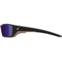 Edge Safety Eyewear SR118. Lunettes de s&eacute;curit&eacute; Reclus, Lentille Miroir bleu, Anti-&eacute;gratignures, ANSI Z87+/MCEPS GL-PD 10-12/R&eacute;pond ou surpasse la norme CSA Z94.3