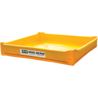 SEI Industries TTMB486Y Berme de confinement compacte Mini-Berm en PVC jaune, Capacit&eacute; 60 gal. US, 4' la x 4' lo x 6" h