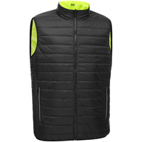 PIP Global Safety PC332M0330X-LY/2XL Bisley&reg; X-Back Reversible Puffer Vest, High Visibility Lime-Yellow, 2X-Large, Polyester