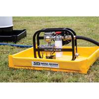 SEI Industries TTMB244Y Berme de confinement compacte Mini-Berm en PVC jaune, Capacit&eacute; 10 gal. US, 2' la x 2' lo x 4" h