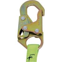 Peakworks V8104654 SA-5405-4 Shock Absorbing Lanyard, 4', Snap Hook Center, Snap Hook Leg Ends, Polyester