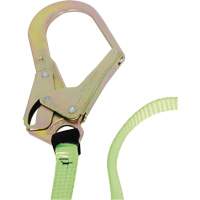 Peakworks V8104824 SA-54022-4 Shock Absorbing Lanyard, 4', Form Hook Center, Snap Hook Leg Ends, Polyester