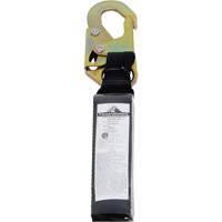 Peakworks V8104824 SA-54022-4 Shock Absorbing Lanyard, 4', Form Hook Center, Snap Hook Leg Ends, Polyester