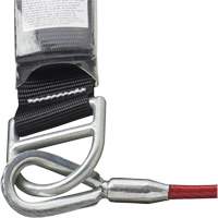 Peakworks V8108606 SA-5500-6 Shock Absorbing Lanyard, 6', Snap Hook Center, Snap Hook Leg Ends, Galvanized Steel