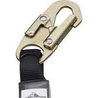 Peakworks V8108606 SA-5500-6 Shock Absorbing Lanyard, 6', Snap Hook Center, Snap Hook Leg Ends, Galvanized Steel