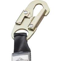 Peakworks V8108824 SA-55522-4 PVC-Coated Shock Absorbing Lanyard, 4', Form Hook Center, Snap Hook Leg Ends, Galvanized Steel