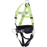 Peakworks V8255644 FBH10000L1020-XL Contractor Series Safety Harness with Positioning Belt, CSA Certified, Class AP, X-Large
