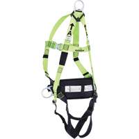 Peakworks V8255644 FBH10000L1020-XL Contractor Series Safety Harness with Positioning Belt, CSA Certified, Class AP, X-Large