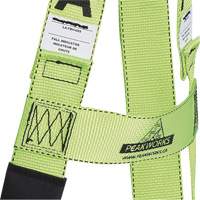 Peakworks V8255654 FBH10000E1020-XL Contractor Series Safety Harness with Positioning Belt, CSA Certified, Class AEP, X-Large