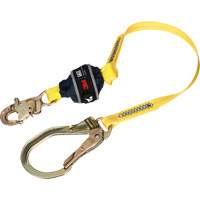 3M DBI Sala Fall Protection 1246572C Web Shock-Absorbing Lanyard, 4', Rebar Hook Center, Snap Hook Leg Ends, Polyester
