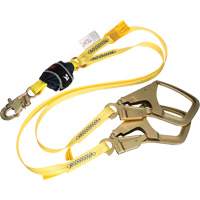 3M DBI Sala Fall Protection 1246581C Twin-Leg Web Shock-Absorbing Lanyard, 6', Rebar Hook Center, Snap Hook Leg Ends, Polyester