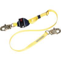 3M DBI Sala Fall Protection 1246582C Adjustable Web Shock-Absorbing Lanyard, 6', Snap Hook Center, Snap Hook Leg Ends, Polyester