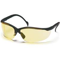 Pyramex SB1830S Venture II&reg; Half-Frame Safety Glasses, Amber Lens, ANSI Z87+/MCEPS GL-PD 10-12/Meets/Exceeds CSA Z94.3