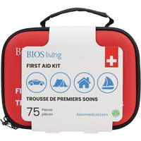 BIOS FA202 75-Piece Home & Travel First Aid Kit, Nylon Bag
