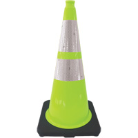 Zenith Safety Products SHL478 Premium Traffic Cone, 28", Lime Green, 4" & 6" Reflective Collar(s)