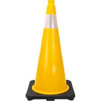 Zenith Safety Products SHL484 Premium Traffic Cone, 28", Yellow, 4" Reflective Collar(s)