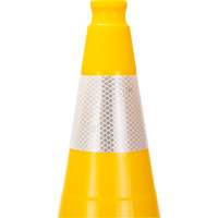 Zenith Safety Products SHL484 Premium Traffic Cone, 28", Yellow, 4" Reflective Collar(s)
