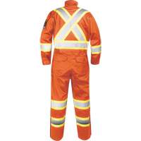 Barry & Boulerice 11-6608-MHORL Fire-Resistant Coverall with High-Visibility Bands, Size Large, Orange