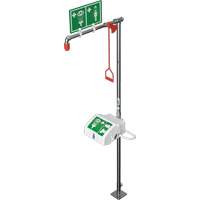 Hughes 18G45GT Douche combin&eacute;e avec cuvette ferm&eacute;e en ABS et entr&eacute;e sup&eacute;rieure, Socle