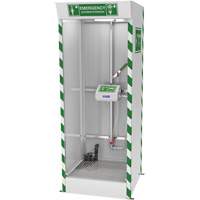 Hughes SD32K45G-PUMP Emergency Cubicle Shower & Covered Eye & Face Wash with Sump Pump