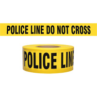 Incom Top Tape & Label BT1048 "Police Line Do Not Cross" Contractor-Grade Barricade Tape, English, 3" W x 1000' L, 2 mils, Black on Yellow