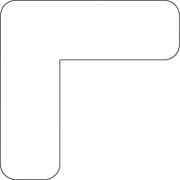  SGD259 Formes pour le marquage des planchers, L, 7" lo x 3,5" la, Blanc, Vinyle
