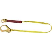 Dentec 16LSL911602 Longe amortissante externe avec crochet de 2-1/4", 6', Point d'ancrage &agrave; Crochet mousqueton, Crochet mousqueton aux jambes, Polyester