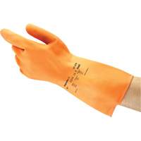 Ansell 87320080 ALPHATEC&reg; 87-320 Gloves, Size 8, 11.8" L, Rubber Latex, Flock-Lined Inner Lining, 18-mil