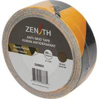 Produits de sécurité Zenith SHM691 Ruban antid&eacute;rapant, 2" x 60', Noir & jaune