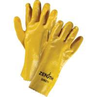 Produits de sécurité Zenith SHN211 Gants &agrave; fini rugueux et r&eacute;sistants aux produits chimiques, Taille 9, 12" lo, PVC, Doublure en Interlock, 47-mil