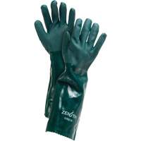 Produits de sécurité Zenith SHN216 Gants verts &agrave; double enduit, 18" lo, PVC, Doublure en Jersey de coton, 70 mils