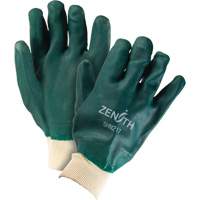 Produits de sécurité Zenith SHN217 Gants verts &agrave; double enduit, 10" lo, PVC, Doublure en Jersey de coton, 70 mils