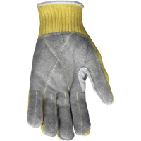 Mcr Safety 9686L Gants de travail r&eacute;sistant &agrave; la coupe CutPro avec paume en cuir fendu, Grand, Calibre 7, ASTM ANSI niveau A3