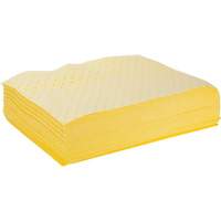 Produits de sécurité Zenith SHN400 Feuilles absorbantes li&eacute;es, Mati&egrave;res dangereuses, 15" x 19", 8 gal. d'absorption