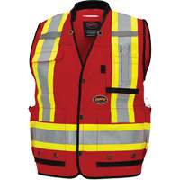 Pioneer V1012010-4XL 6678 High-Visibility Antimicrobial Mesh-Back Surveyor Vest, Red, 4X-Large, Polyester