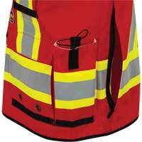 Pioneer V1012010-4XL 6678 High-Visibility Antimicrobial Mesh-Back Surveyor Vest, Red, 4X-Large, Polyester