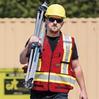 Pioneer V1012010-4XL 6678 High-Visibility Antimicrobial Mesh-Back Surveyor Vest, Red, 4X-Large, Polyester
