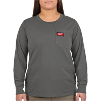 Milwaukee F551G-2X GRIDIRON Long Sleeve Pocket T-Shirt, Women's, 2X-Large, Grey