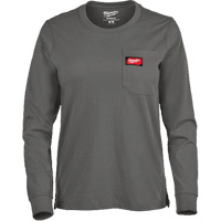 Milwaukee F551G-2X GRIDIRON Long Sleeve Pocket T-Shirt, Women's, 2X-Large, Grey