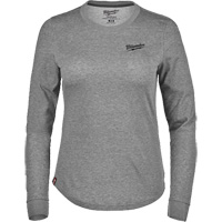 Milwaukee F552G-2X T-shirt hybride &agrave; manches longues FREEFLEX, Femmes, 2T-Grand, Gris