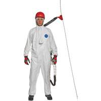 Dupont Personal Protection TY178SWHLG0025HP Harness-Compatible Disposable Coverall, Large, White, Tyvek&reg; 500