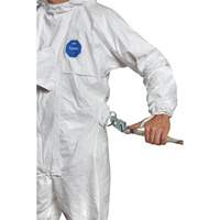Dupont Personal Protection TY178SWHLG0025HP Harness-Compatible Disposable Coverall, Large, White, Tyvek&reg; 500