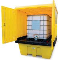 Zenith Safety Products SHO254 Hard Cover IBC Spill Pallet, 70" L x 70" W x 90" H, 1135 lbs. Load Capacity