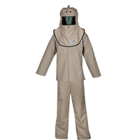 Oberon FRTC4B-L CAT XL Arc Flash Hood, Coat & Bib Suit Set, 40 cal/cm²
