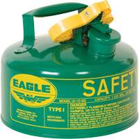 Eagle Mfg. UI10SG Safety Can for Combustibles, Type I, Galvanized Steel, 1 US gal., Green, FM Approved/UL/ULC Listed