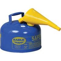 Eagle Mfg. UI25FSB Safety Can for Kerosene with Funnel, Type I, Galvanized Steel, 2.5 US gal., Blue, FM Approved/UL/ULC Listed