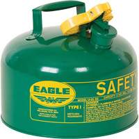 Eagle Mfg. UI25SG Safety Can for Combustibles, Type I, Galvanized Steel, 2.5 US gal., Green, FM Approved/UL/ULC Listed